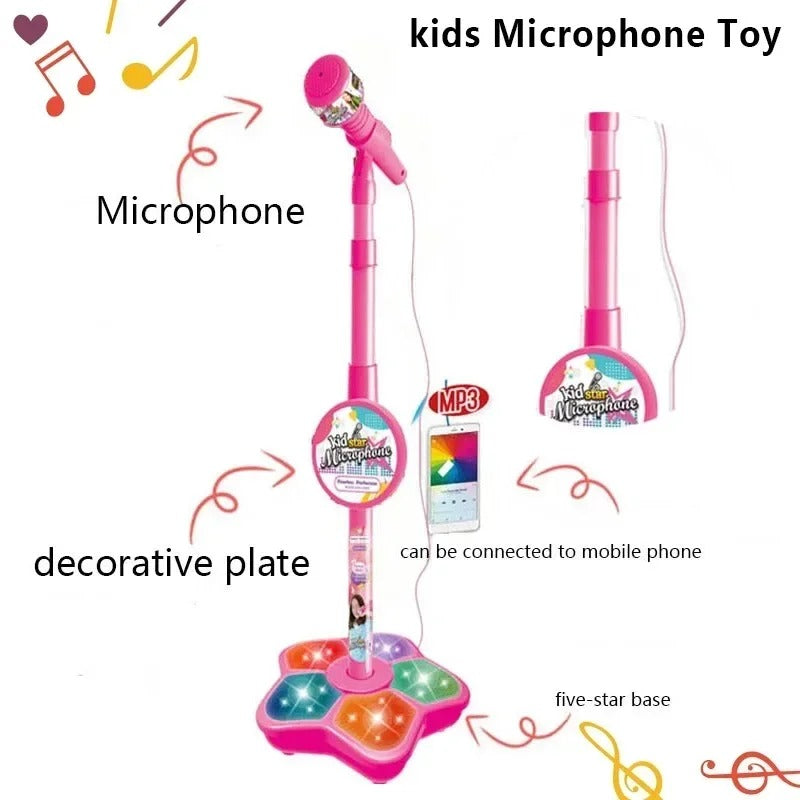 Kids Microphone with Stand Music Instrument Toys