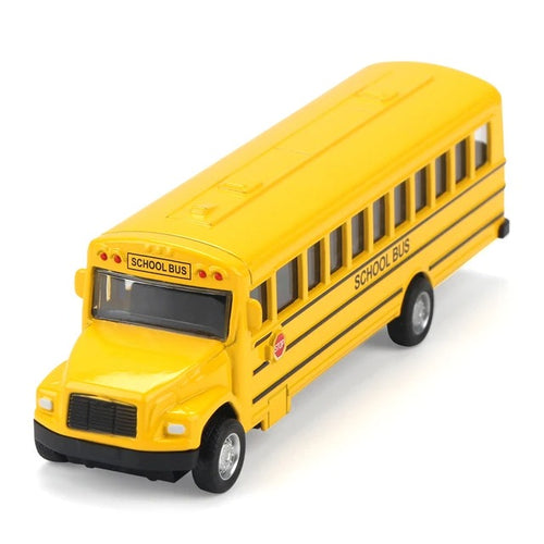 Simulation Alloy School Bus Inertia Toys